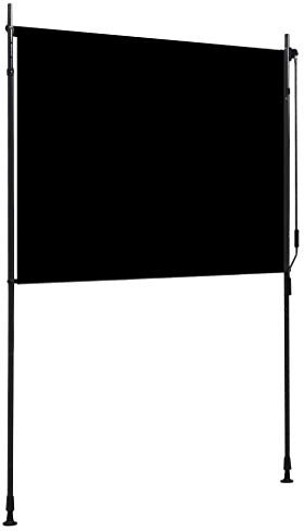 Festnight Außenrollo Außenrollo Senkrechtmarkise Balkonrollo Sichtschutz Rollo Beschattung Beschattung Sonnenschutz Außen Rollo Balkon 150 x 270 cm Anthrazit