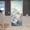 A.Monamour Türtapete Selbstklebend Türfolie Türposter 3D Schöner Berg Blick Mit Schneebedecktem Natur Landschafts Druck Vinyl Folie Türdeko Tapete Wandbild Türaufkleber Türtattoo 77 x 200 cm