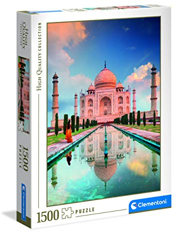Clementoni 31818 Taj Mahal – Puzzle 1500 Teile ab 9 Jahren, buntes Erwachsenenpuzzle mit kräftigen Farben, Geschicklichkeitsspiel für die ganze Familie, schöne Geschenkidee