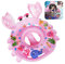 Yisscen Anneau de Natation pour bébé, Bouee pour Bebe, Crabe Bébé Siège Piscine, Bouée Bébé, Piscine Bouée Gonflable, Bébé Jouets de Piscine Cadeau, Convient aux bébés de 6 à 48 Mois (Rose)