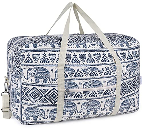 Handgepäck Tasche für Flugzeug - Groß Faltbare Reisetasche Damen & Weekender Damen - Handgepäck Koffer (Elefant (40L))