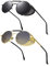 RONSOU Steampunk Stil Rund Vintage Sonnenbrillen Retro Brillen UV400 Schutz Metall Rahmen Schwarz Rahmen Grau Linse Gold Rahmen Gradient Braun Linse
