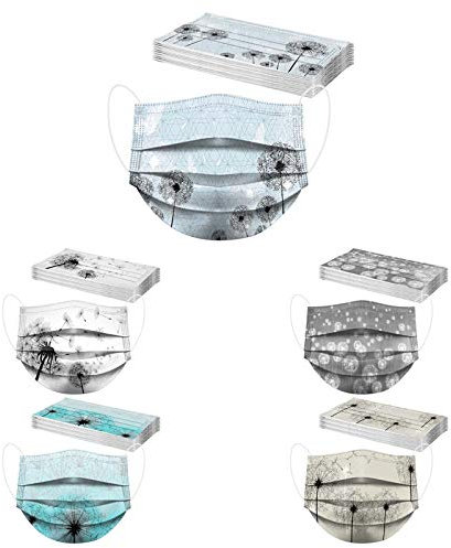 50 Stück Erwachsene Einweg 3-lagig Einfarbig für Masken Mund-Nasen-Schutz Druck Atmungsaktiv Mund-Tuch Bandana Halstuch Schals für Damen Herren (C07, Farbig )