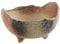 Wazakura Banko Series Bonsai Schale, japanisch, handgefertigt, rustikal, halbmondförmig, 12 cm, hergestellt in Japan, dekorative Blumenvase, unglasierte Zimmerpflanzenschale – Sandgrün