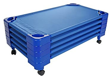 Pearington Stapelbares Babybett, Standard, Blau, 5 Stück