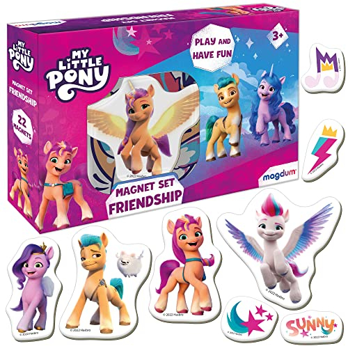 My Little Pony Spielzeug MAGDUM Freundschaft - 22 GROßE Magnete Kinder für Magnettafel - Kühlschrankmagnete Kinder - Magnete kühlschrank - Magnet Spielzeug Kinder - Magnetspiele für Kinder ab 3 Jahre