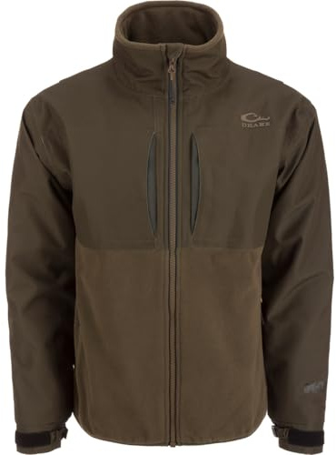 Drake Waterfowl Men's MST CommandXT Eqwader Full-Zip Waterproof Windproof Breathable Resistant Hunting Jacket, Green Timber