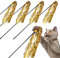 Cobee Interaktives Zauberstab Spielzeug für Katzen, 5 Stück Kätzchen Spielzeug Zauberstab mit Glöckchen und Klangpapier für Indoor Charme Teaser, buntes Band, Trainingstrainer und Kätzchenfänger