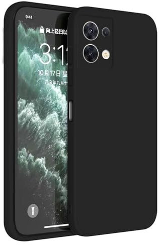 Topme Coque pour Oppo Reno8 5G (6.43 inches) Etui Housse, Protecteur de Peau en Silicone TPU - Le Noir