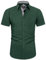 J.VER Men's Short Sleeve Dress Shirt Regular Fit Business Casual Work Office Stretch Non Iron Formal Shirt Button Down Wedding Dark Green XL