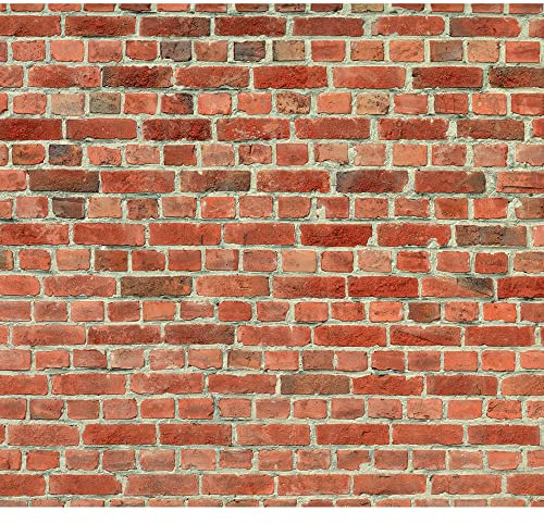 Papier peint panoramique intissé, photo d'un mur de brique rouge au style industriel, 250 cm X 270 cm