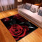 Groß Flächenteppich Wohnzimmer Valentinstag Romantisch Rot Lila Rose Blumen Teppich Home Dekorieren Laufteppiche Innen Outdoor Türverkleidung Flanell Rutschfest Waschbar (Farbe 2,140x180 cm)