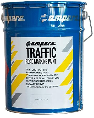 DENIOS Straßenmarkierungsfarbe, 1 Eimer,Traffic Paint, rot, 5 kg | 5 kg Eimer, rot