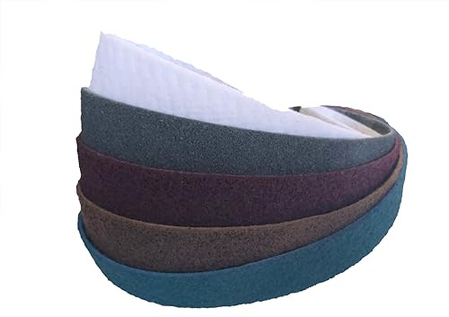 Non-Woven SC-BS Schleifvliesband Mix 5 Grade:coarse,medium,veryfine,Superfine,typeT white, 40mm x 760mm) für Rohrbandschleifer