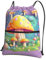 Fantasy Dream Pilz Outdoor Freizeit Reißverschluss Kordelzug Rucksack Multifunktional Langlebig Und Leicht Mit 1 Kleine Reißverschlusstasche Innen Für Das Fitnessstudio, Schwarz , One size