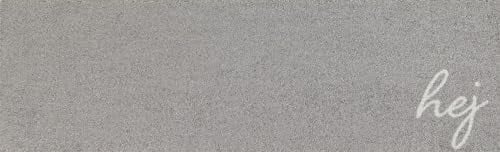 MOCAVI Mat Fußmatte Schuhparkplatz 30x100 cm waschbar warm-grau Hej Scandi Schuh-Teppich lang, schmal, Schuhe ausziehen, Deko sbereich innen, außen, Matte, Haustür, Stiefelmatte