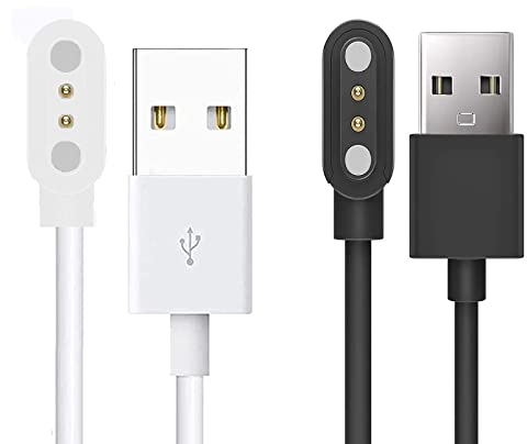 Blueshaweu Ladekabel Kompatibel mit Shang Wing Lynn2 Smartwatch, Kabel Ladegerät Ladestaion für Shang Wing L2 Smartwatch (schwarz+weiß)