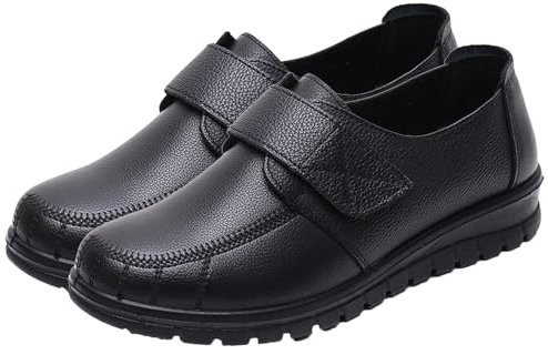 AEHO Chaussure Diabetique Femmes Chaussures Femmes Extra Large Chaussures de DiabéTiques œDèMe pour Homme Marche Baskets Plate-Forme,Noir,39/245mm