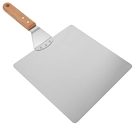 HOLIDYOYO Pala Para Pizza y Horno Acero Inoxidable Mango De Madera Fácil De Limpiar Suministros De Cocina