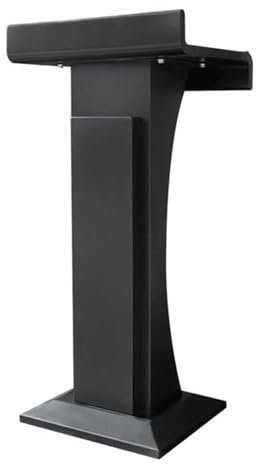 Einfaches Rednerpult Metall Eisen Podium Backfarbe Kanzeln Vertikaler tragbarer Podiumständer Wasserdichtes und Kratzfestes Podium