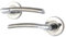 EAI Internal Door Handle Duo Finish | 1 Pair Satin Nickel and Polished Chrome Lever on Rose Round