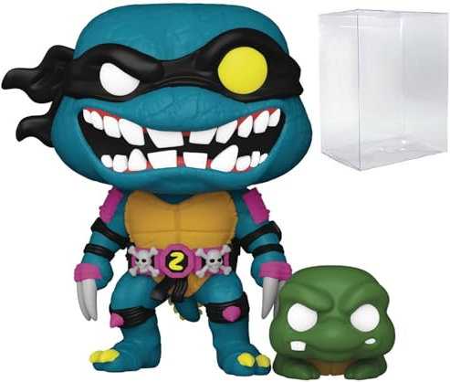 POP TV: Teenage Mutant Ninja Turtles - Slash with Pre-mutated Slash Funko Vinyl Figure (Bundled with Compatible Box Protector Case), Multicolor, 3.75 inches