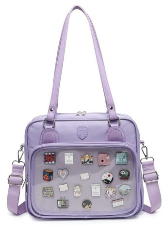 Oxford Ita Bag Crossbody-Tasche Umhängetasche Messenger Rucksack Mehrzweck-Pins Display, Violett, Benutzerdefiniert