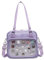 Oxford Ita Bag Crossbody-Tasche Umhängetasche Messenger Rucksack Mehrzweck-Pins Display, Violett, Benutzerdefiniert