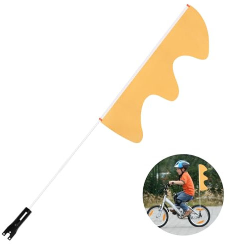 Fahrradwimpel Gelb 180cm Fahrradwimpel Verstellbare Fahrradfahne, Fahrrad Sicherheitswimpel Fahrrad Wimpel Fahrradanhänger Fahne, Reflektierende Fahrradflagge Fahrradfahnenwimpel für Freien Radzubehör