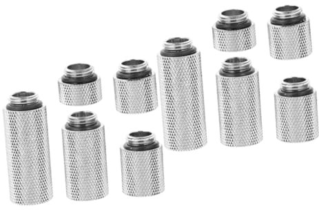 TINEASUR 2sätze Wasser Kühlungsadapter Hochwertiger Messing Verlängerungsfitting Für Pc Installieren Und Langlebig Elegante Chrombeschichtung