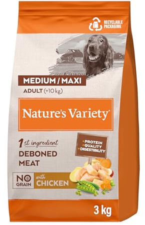 Nature's Variety No Grain Dry Food for Medium & Maxi Dogs with Chicken - 3kg
