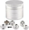 Novaease Silver 40mm Herb Grinder, Grinder for Dry Herb Portable Zinc Alloy Metal Grinders