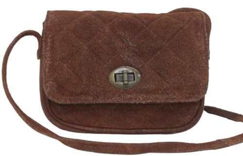 Luigi's Genuine Leather Cross-Body Bag – Unique Twist Lock, Cotton Interior, Zipper Pocket, Diamond Stitched