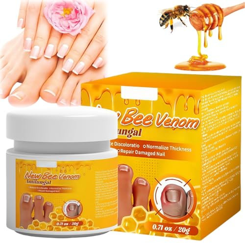 Bee Venom Fungal Nail Treatment,Bee Venom Nail Treatment Cream,Fungal Nail Treatment for Toenails Extra Strong,Nail Fungus Treatment for Toenail,Nail Repair Cream for Thick Cracked Discolored Nails