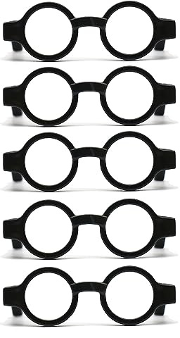 Kfwfuaee 5 Stück kleine runde quadratische Rahmen Brille Puppen keine Plastikbrille Erwachsene Puppe Foto Requisiten Schwarzer Rahmen Brille Jungen