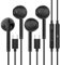 USB C Headphones for iPhone 16 15, Wired Earbuds USBC for iPad Pro Air Mini, iPad 10th, MacBook, Type C Earphones for Samsung, Google Pxiel, Lenovo, Dell, in Ear Headphones, Microphone, 2 Pack Black
