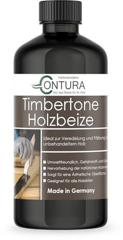 Contura Holzbeize Timbertone Holzfarbe Tischler Positiv Beize Holz Farbe Wasserbeize Modern Parkett Möbel (Anthrazit, 250ml.)