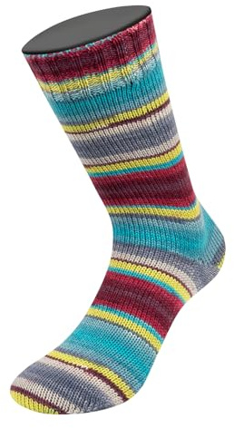 LANA GROSSA Landlust die Sockenwolle | Garn aus Merinowolle in verschiedenen Farben | Handstrickgarn aus 80% Schurwolle (Merino) & 20% Polyamid | 100g Wolle zum Stricken & Häkeln | 420m Garn FB 133
