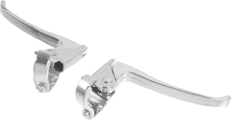 Rollstuhl Bremshebel Ersatz 1 Paar aus Metall für Rollstuhl | Glatt, Gratfrei, Langer Griff, Silberne Ausführung, für Rollstuhlzubehör und Zubehörteile