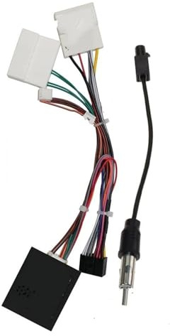 SAIBOL Auto Radio Blende Einbaurahmen Für Benz Für Smart Für Fortwo 453 2015 2016 2017 2018 Auto 16pin Kabelbaum Adapter Canbus Box Decoder Android Radio Power Kabel(Full Set High RZC)