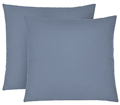 biberna Feinjersey Kopfkissenbezug 0077144 2X 80x80 cm blau