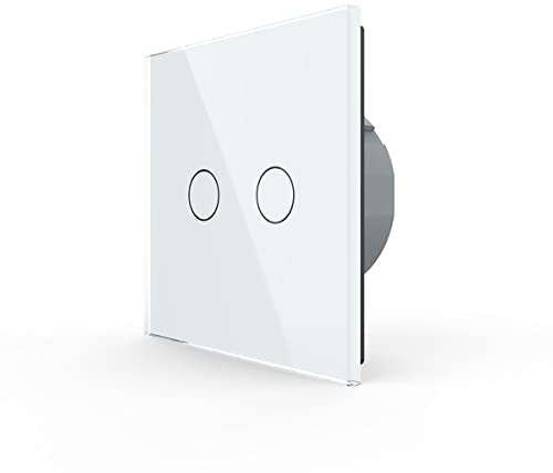 LIVOLO Lichtschalter Serienschalter Touch 2-Wege Weiß MANUELL 2.5A 20W 2 Count