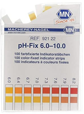 Camlab 1178895 pH-Fix Indicator Paper Test Strips with CE-mark, pH 6.0-10.0, 6mm x 85mm (Pack of 100)