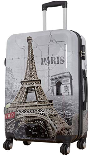 Bowatex Große Koffer Paris Eifelturm Motivkoffer Trolley mit Aufdruck 115Li 77cm