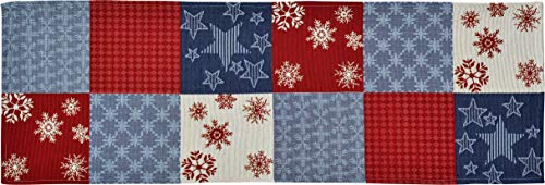 Sander Weihnachten Gobelins Anchorage Tischläufer 32x96cm Farbe 04 rot/blau
