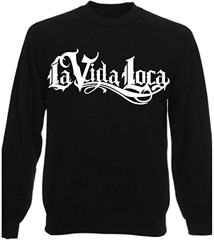 HR-WERBEDESIGN LA VIDA LOCA Pullover Sweatshirt - LA Familia Black Pearl Auto Motorrad MI Decal (XL, Schwarz)