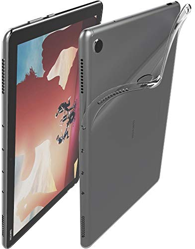 ebestStar - Hülle für Huawei MediaPad M5 Lite 10.1 Tablet 10.1, Silikon Handyhülle Cover, Klar TPU Schutzhülle, Slim Handy Case, Transparent
