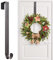 Myfolrena Wreath Hanger Adjustable Door Hanger Wreath Hanger for Front Door 15-24inch,Over The Door Wreath Hanger, Hold Up 20lb(Nickle,1 Pack)