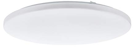 EGLO LED Deckenleuchte Frania, 1 flammige Wandlampe, Deckenlampe aus Stahl und Kunststoff, Wohnzimmerlampe in Weiß, Küchenlampe, Flurlampe Decke in Ø 55 cm