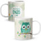 LolaPix Tazza Bambini Personalizzata con Nome. Ritorno a Scuola. Plastica. Vari Disegni. Gufo